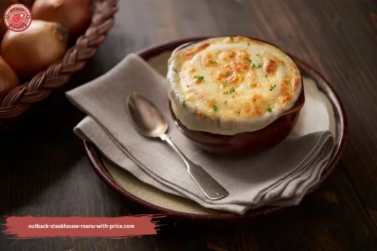 French Onion Soup served on the table