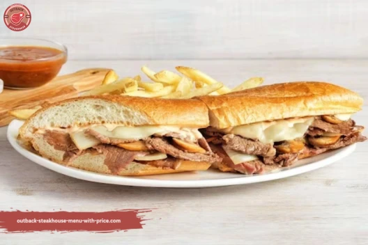 Outback Prime Rib Sandwich Served In Plate