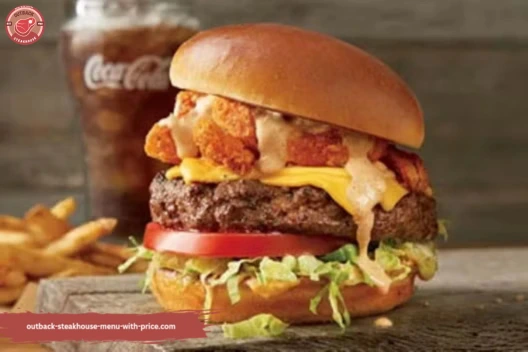 Outback Bloomin Burger served wit coke